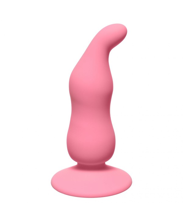 Розовая анальная пробка Waved Anal Plug Pink - 11 см.