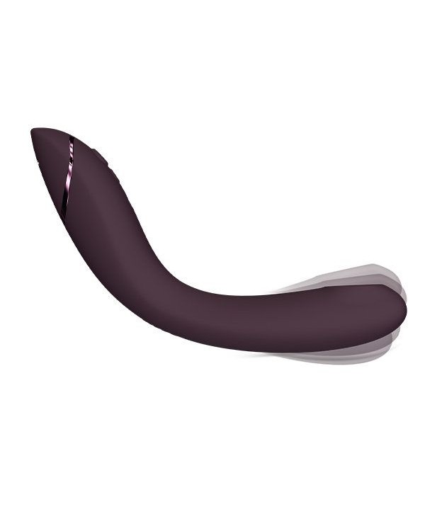 Сливовый стимулятор G-точки Womanizer OG c технологией Pleasure Air и вибрацией - 17,7 см.