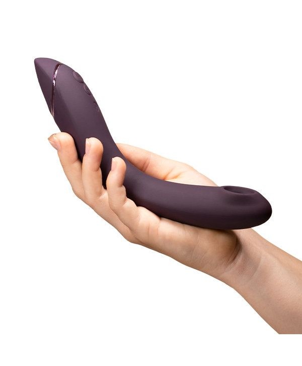 Сливовый стимулятор G-точки Womanizer OG c технологией Pleasure Air и вибрацией - 17,7 см.