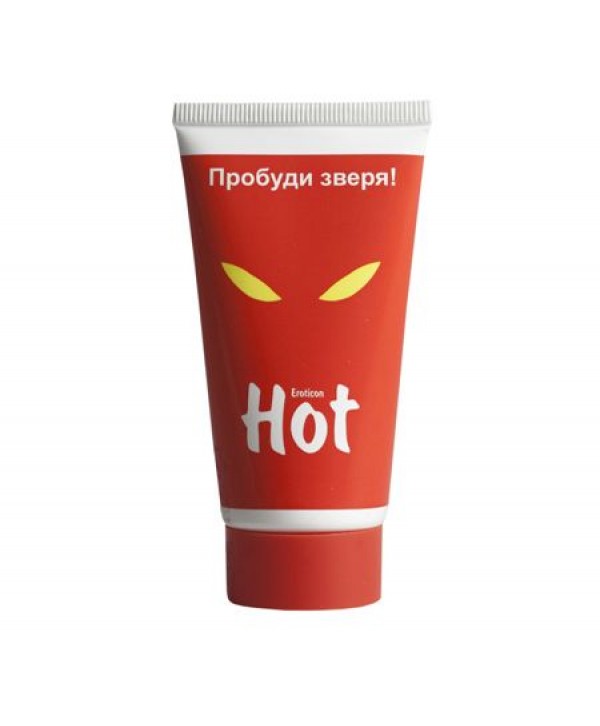 Возбуждающая гель-смазка HOT с женьшенем - 50 мл.