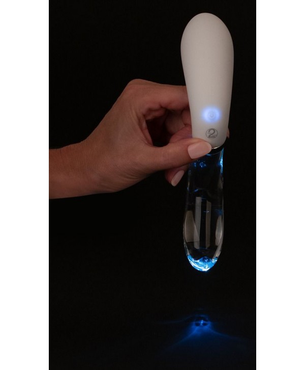 Двусторонний вибратор Curve LED - 20,5 см.