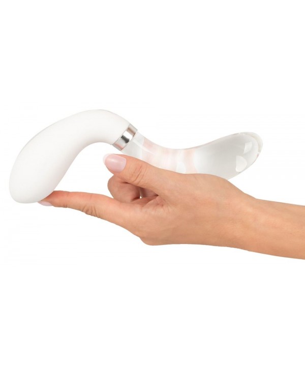 Двусторонний вибратор Curve LED - 20,5 см.