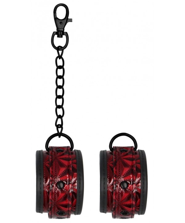 Красно-черные поножи Luxury Ankle Cuffs