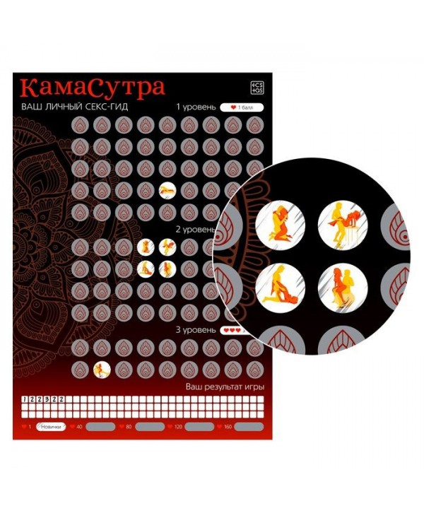 Скретч-плакат  Секс-гид. Камасутра  формата А3