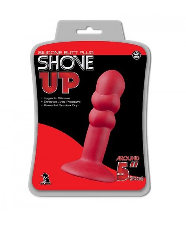 Красная анальная пробка SHOVE UP 5INCH SILICONE BUTT PLUG RED - 12,7 см.