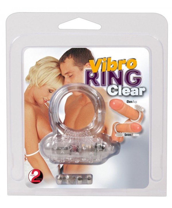 Прозрачное эрекционное виброкольцо Vibro Ring Clear