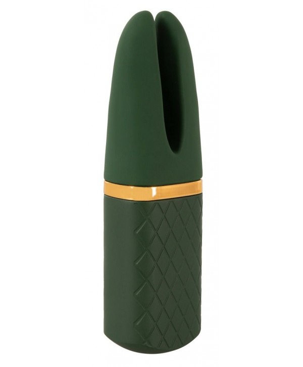 Зеленый вибратор Luxurious Split Tip Vibrator - 13,1 см.