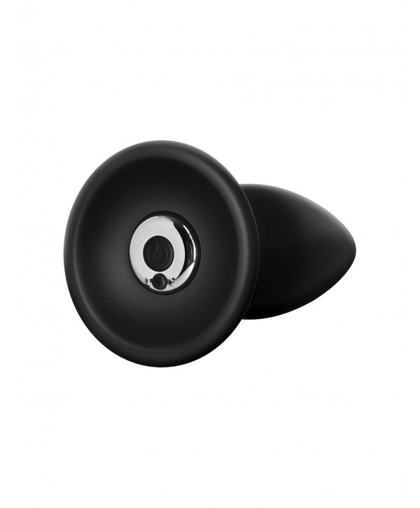 Чёрная большая анальная вибропробка Large Rechargeable Anal Plug - 13,5 см.