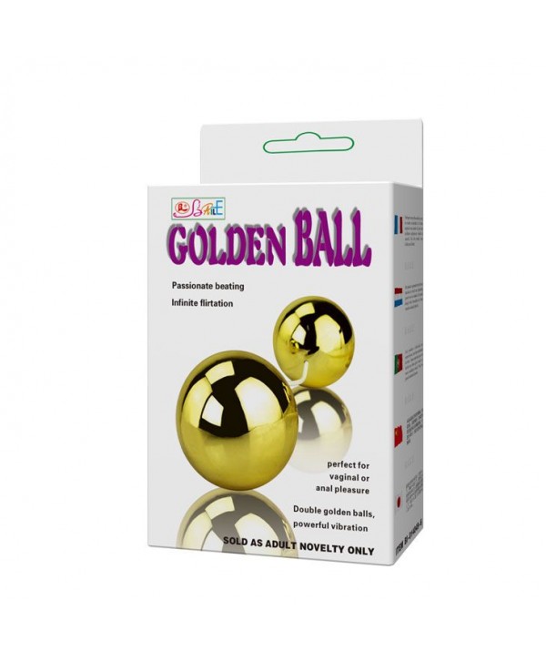 Золотистые шарики с вибрацией Goden Balls
