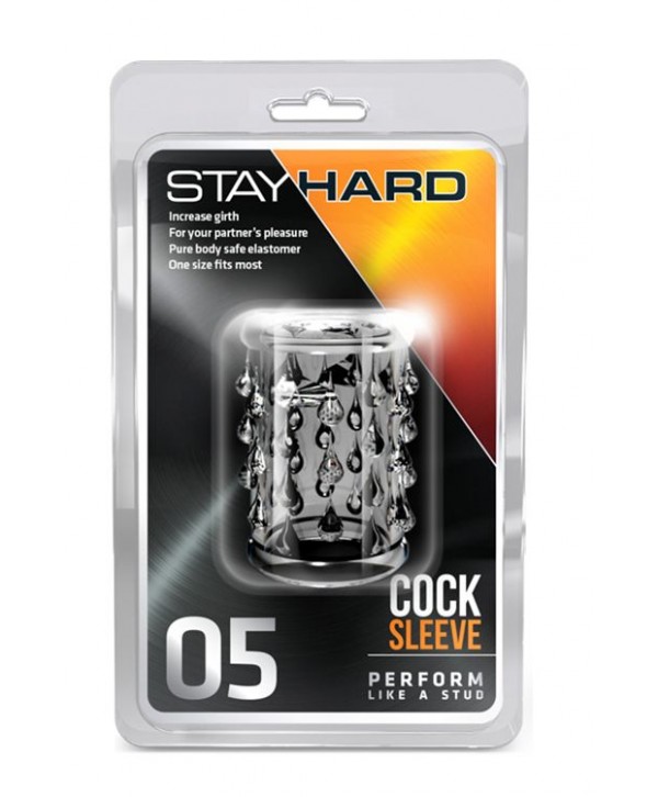 Прозрачная насадка с капельками STAY HARD COCK SLEEVE 05 CLEAR