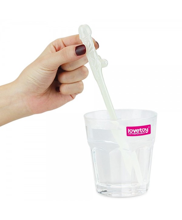 Светящиеся в темноте трубочки для напитков в виде пенисов Willy Straws - 9 шт.