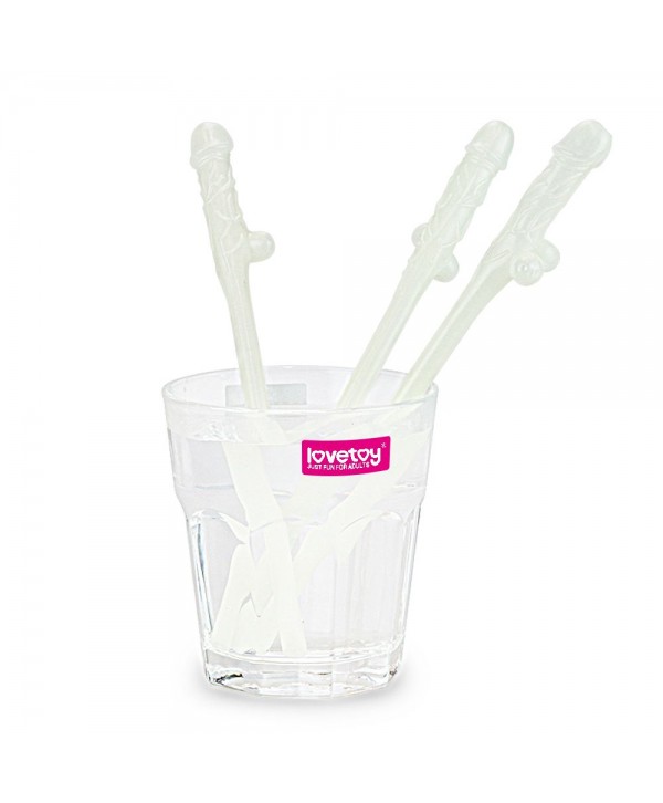 Светящиеся в темноте трубочки для напитков в виде пенисов Willy Straws - 9 шт.