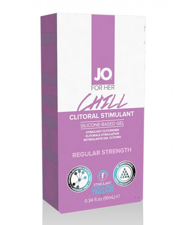 Возбуждающий гель мягкого действия JO CLITORAL CHILL - 10 мл.