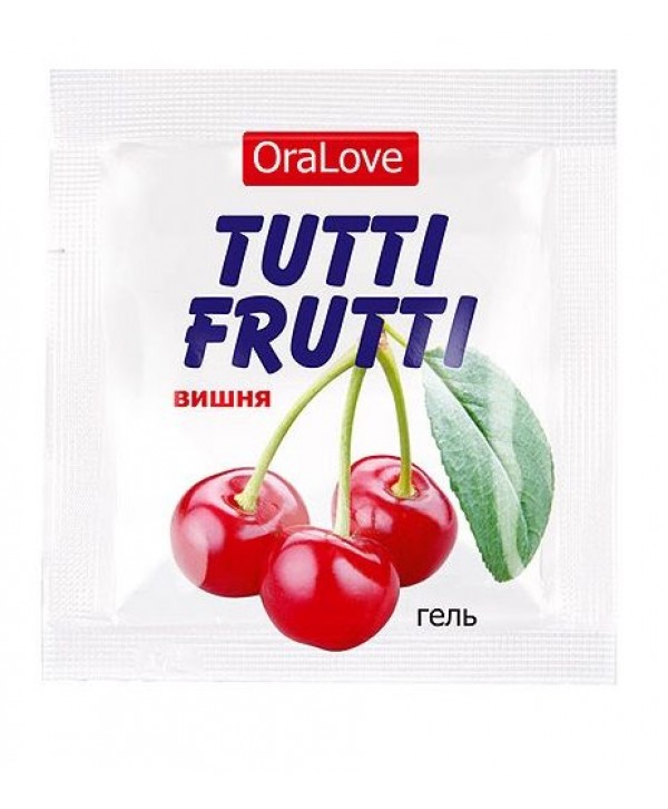 Саше гель-смазки Tutti-frutti с вишнёвым вкусом - 4 гр.