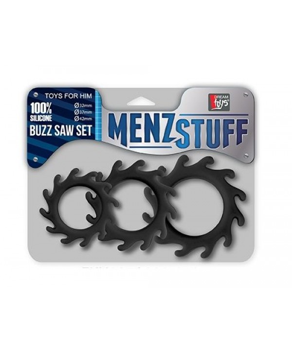 Набор из 3 эрекционных колец MENZSTUFF BUZZ SAW COCK RING SET