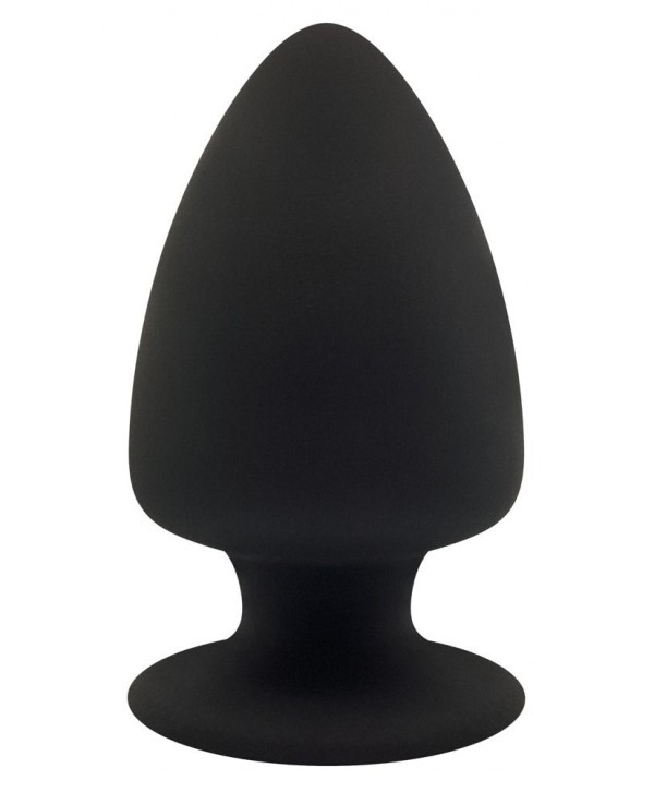 Черная анальная втулка Premium Silicone Plug M - 11 см.