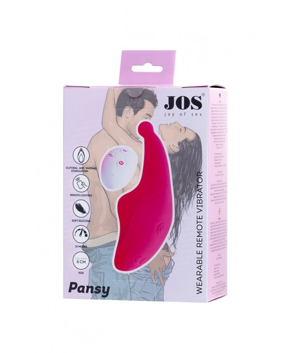 Розовый клиторальный вибратор в трусики Pansy