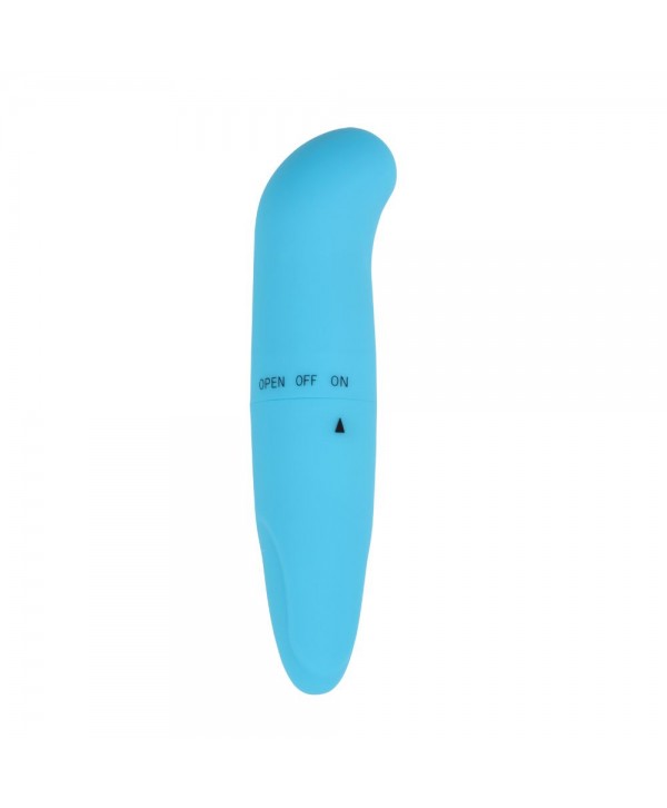 Голубой мини-вибратор Powerful Invigorate G-Spot - 12 см.