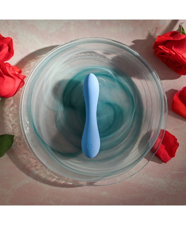 Голубой вибратор для G-точки Blue Crush - 11,9 см.
