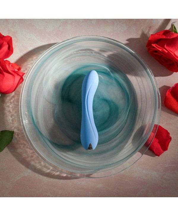 Голубой вибратор для G-точки Blue Crush - 11,9 см.