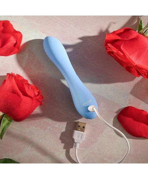 Голубой вибратор для G-точки Blue Crush - 11,9 см.