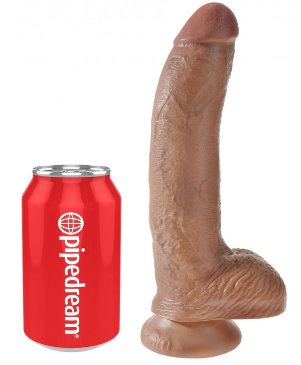 Фаллоимитатор-мулат 9  Cock with Balls - 22,9 см.