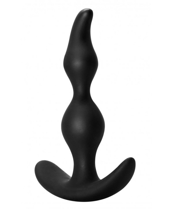 Чёрная анальная пробка Bent Anal Plug Black - 13 см.