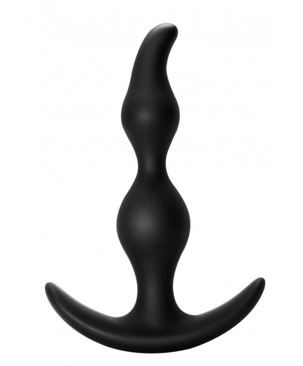 Чёрная анальная пробка Bent Anal Plug Black - 13 см.