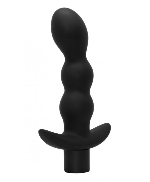 Чёрный анальный вибромассажёр Naughty - 14,5 см.
