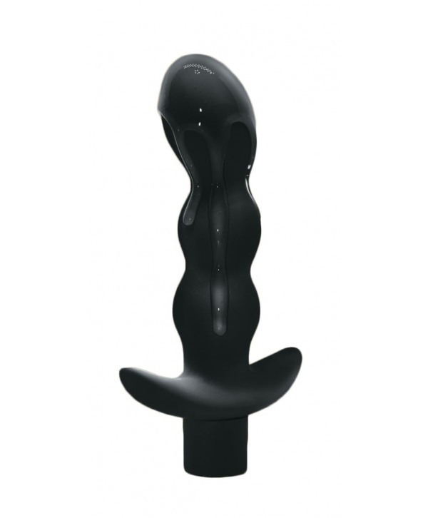 Чёрный анальный вибромассажёр Naughty - 14,5 см.