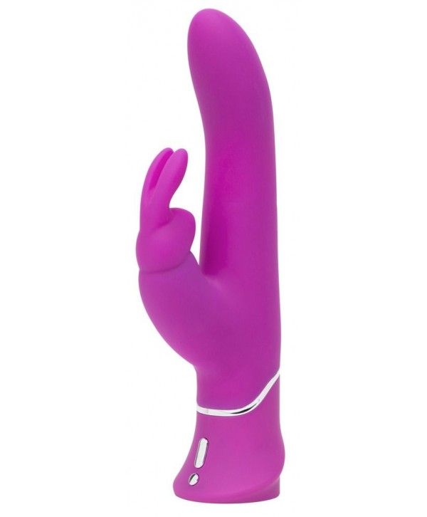 Лиловый вибратор Curve Thrusting Rechargeable Rabbit Vibrator - 24,1 см.