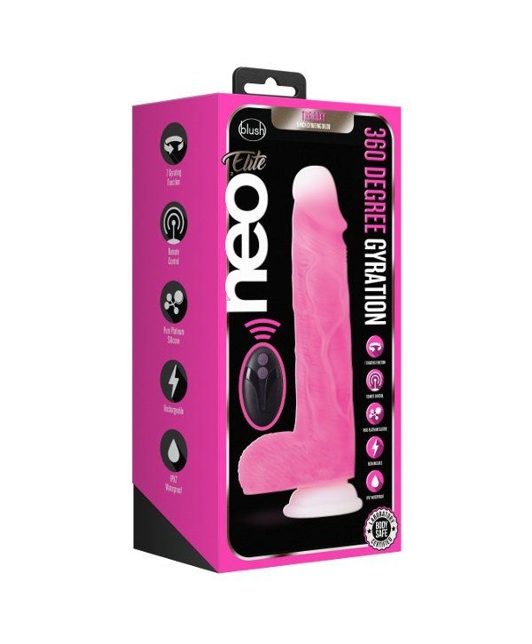 Розовый ротатор-реалистик Roxy 8 Inch Gyrating Dildo - 21,6 см.
