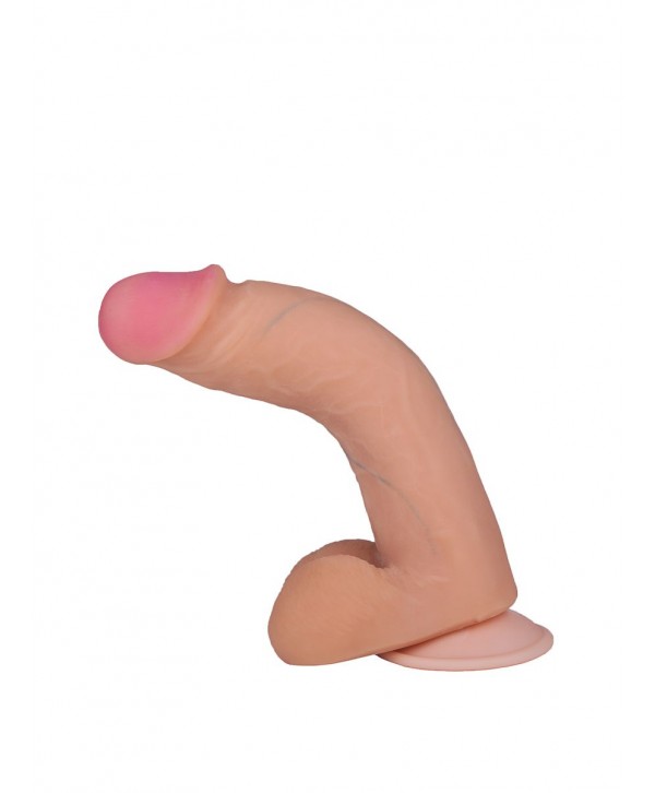 Телесный фаллоимитатор на присоске F F BEST COCK 7 - 20 см.