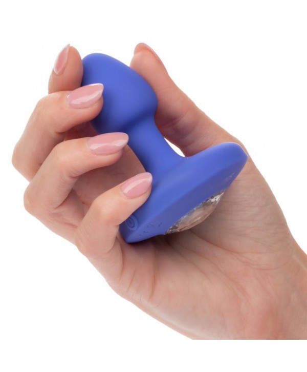 Синяя анальная вибропробка Small Rechargeable Vibrating Probe - 7,5 см.