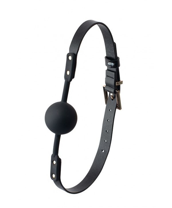 Черный кляп-шарик PREMIUM SOLID SILICONE BALL GAG