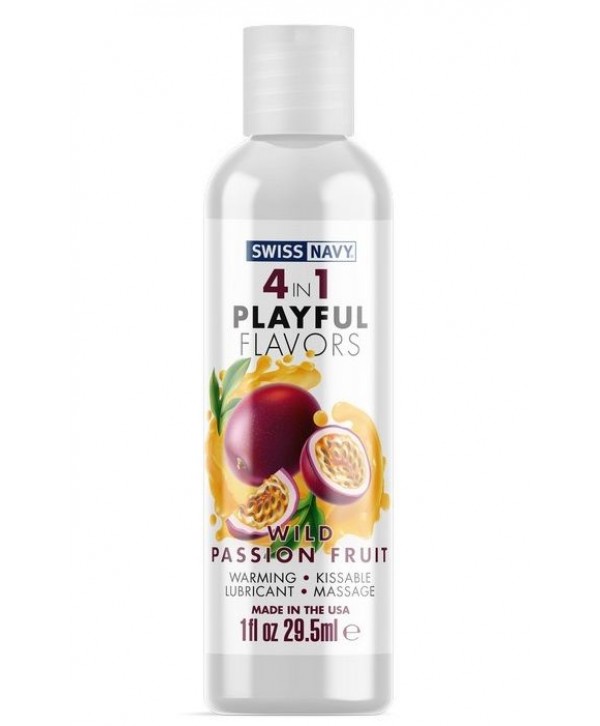 Массажный гель 4-в-1 Wild Passion Fruit с ароматом маракуйи - 29,5 мл.