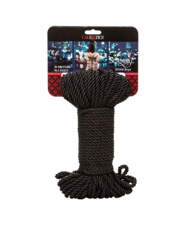 Черная веревка для шибари BDSM Rope - 30 м.