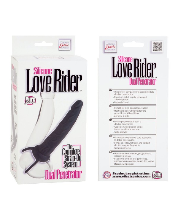 Насадка на пенис Silicone Love Rider Dual Penetrator для двойного проникновения - 14 см.