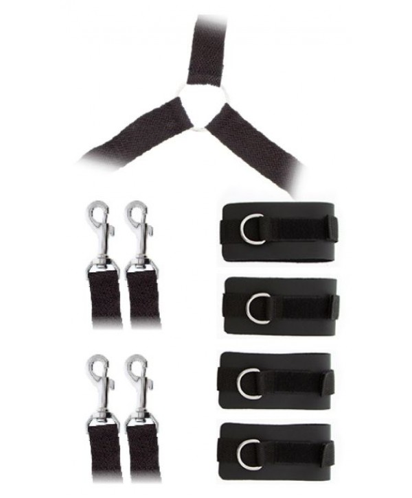 Комплект наручников и поножей LUXURIOUS BED RESTRAINT CUFF SET