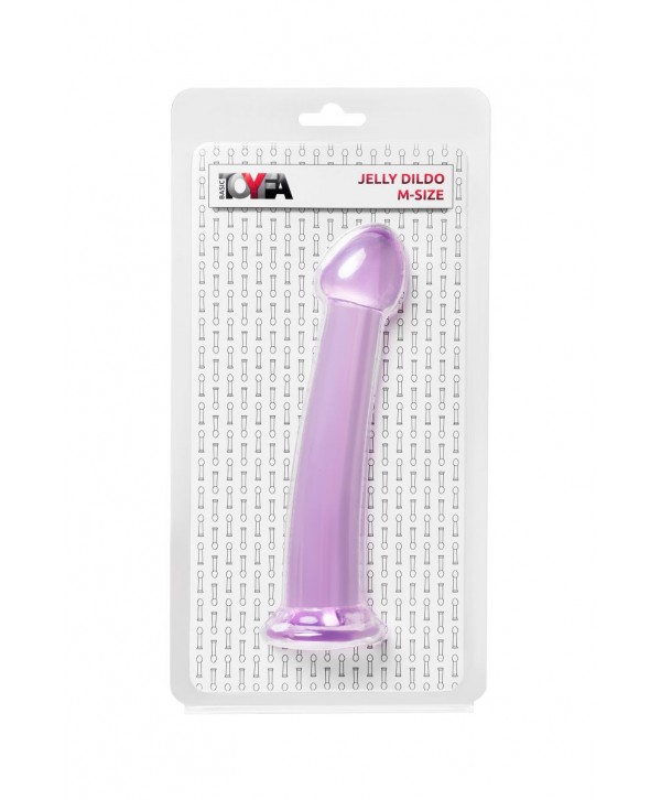 Фиолетовый фаллоимитатор Jelly Dildo M - 18 см.