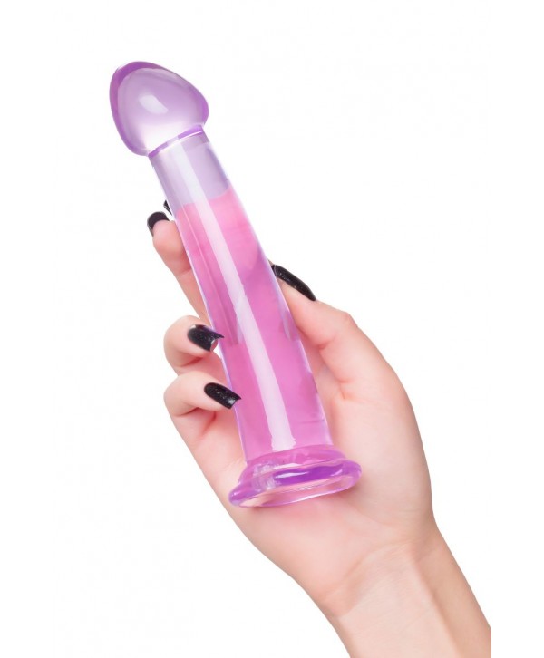 Фиолетовый фаллоимитатор Jelly Dildo M - 18 см.