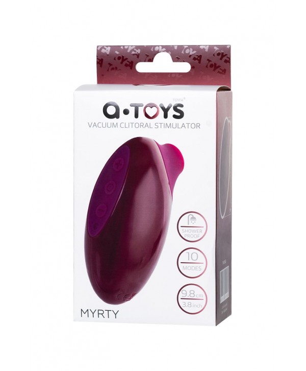 Бордовый вакуумный стимулятор клитора Myrty