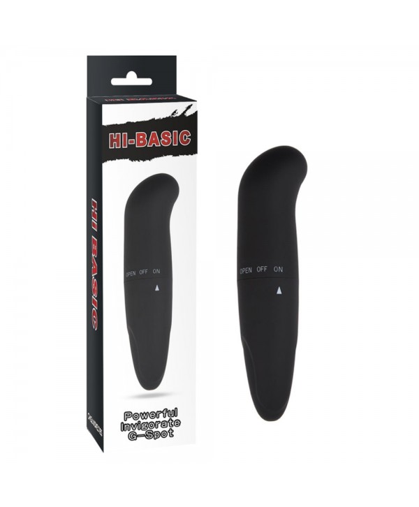 Черный вибратор Powerful Invigorate G-Spot - 12,5 см.