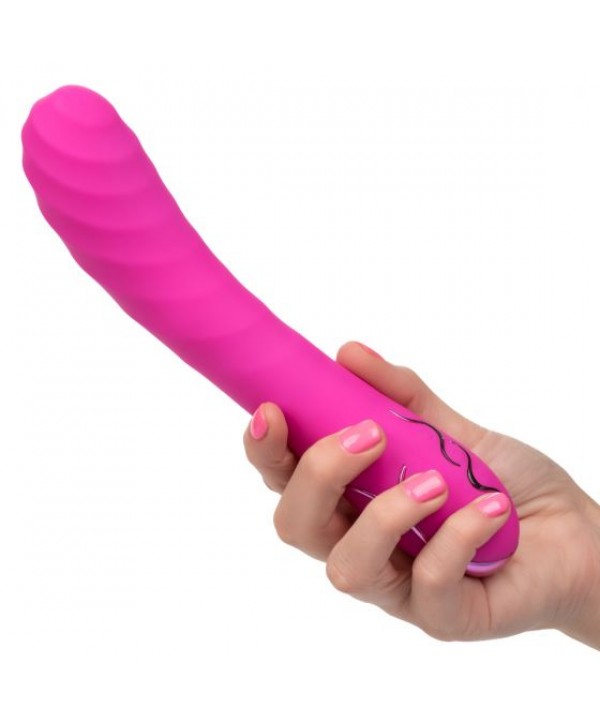 Розовый вибромассажер Insatiable G Inflatable G-Wand с функцией расширения - 21,5 см.