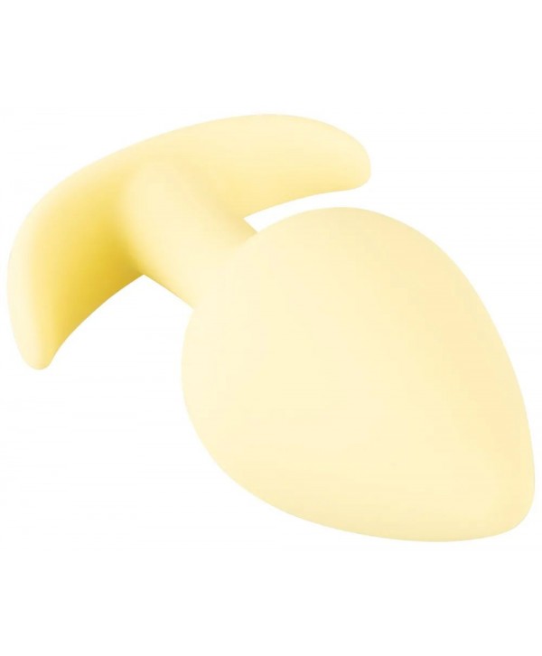 Жёлтая анальная втулка Mini Butt Plug - 6 см.