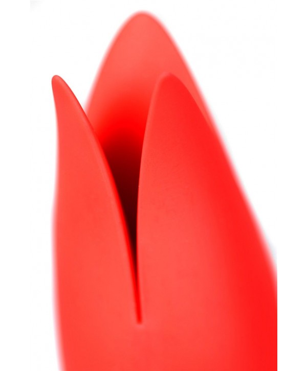 Красный вибратор Satisfyer Power Flower с лепестками - 18,8 см.