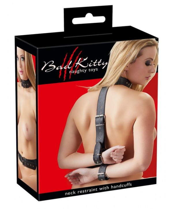 Фиксация на шею и запястья Bad Kitty Neck and Hand Restraints