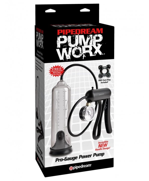 Вакуумная мужская помпа с датчиком давления Pro-Gauge Power Pump