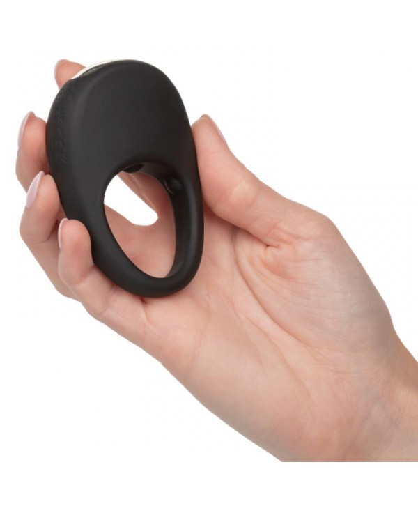 Черное эрекционное виброкольцо Silicone Rechargeable Pleasure Ring