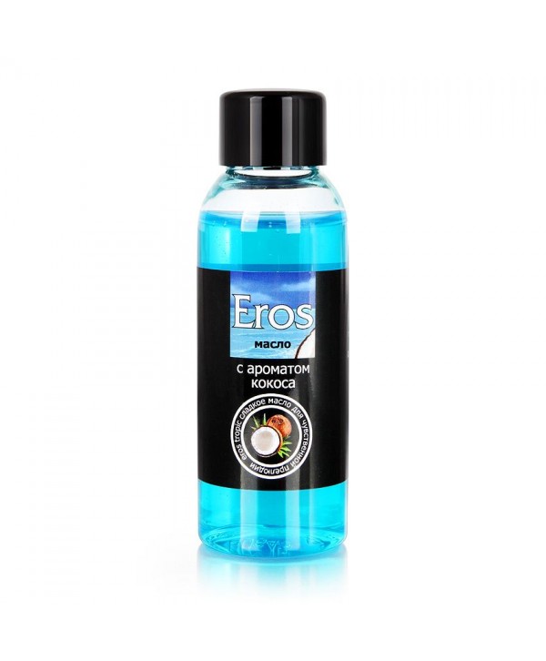Массажное масло Eros tropic с ароматом кокоса - 50 мл.